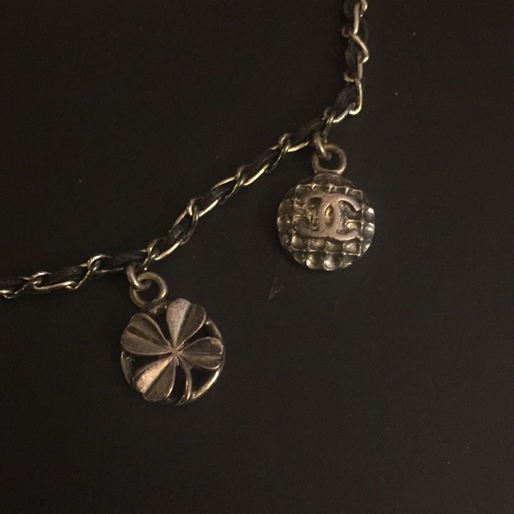 Chanel Necklace w/ Camellia, CC, Coco,Clover Charm - Picture 3 of 5
